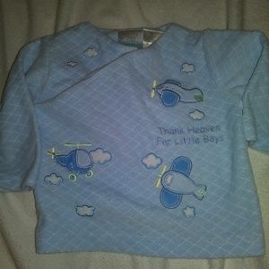 Koala Baby Thank Heaven blue quilted shirt